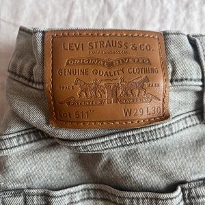 Levi's 511 Light Gray Denim Pants 29x30